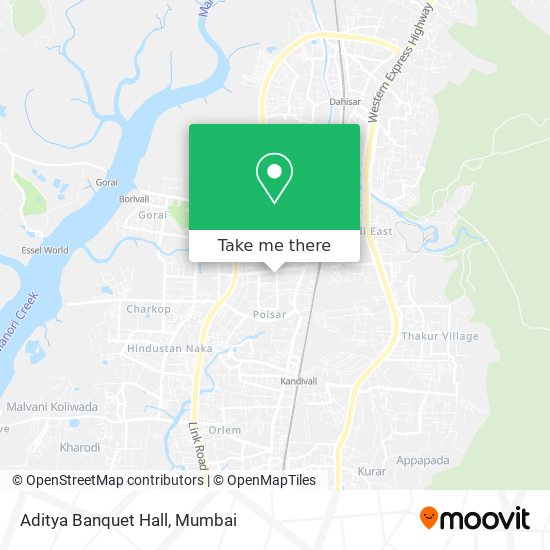 Aditya Banquet Hall map