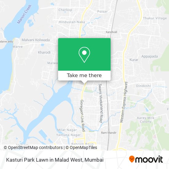 Kasturi Park Lawn in Malad West map
