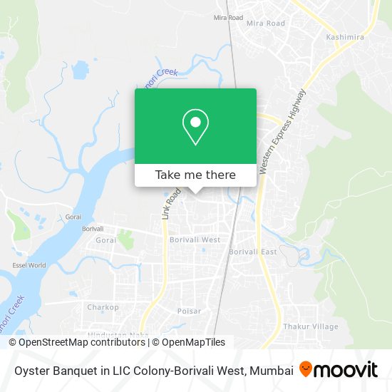Oyster Banquet in LIC Colony-Borivali West map