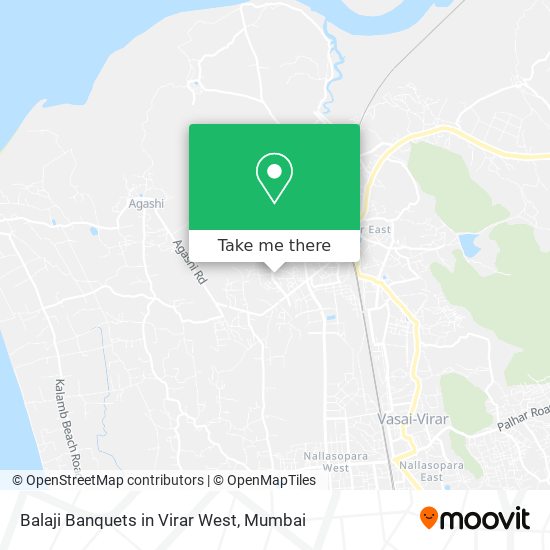 Balaji Banquets in Virar West map