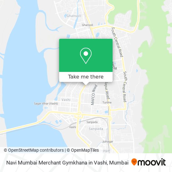 Navi Mumbai Merchant Gymkhana in Vashi map