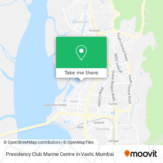 Presidency Club Marine Centre in Vashi map