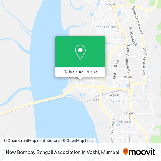 New Bombay Bengali Association in Vashi map