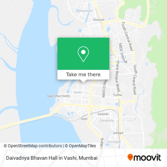 Daivadnya Bhavan Hall in Vashi map