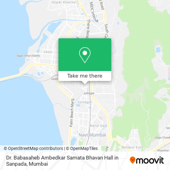 Dr. Babasaheb Ambedkar Samata Bhavan Hall in Sanpada map