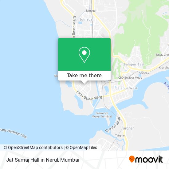 Jat Samaj Hall in Nerul map