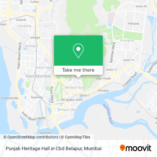 Punjab Heritage Hall in Cbd Belapur map