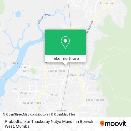 Prabodhankar Thackeray Natya Mandir in Borivali West map