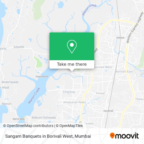 Sangam Banquets in Borivali West map