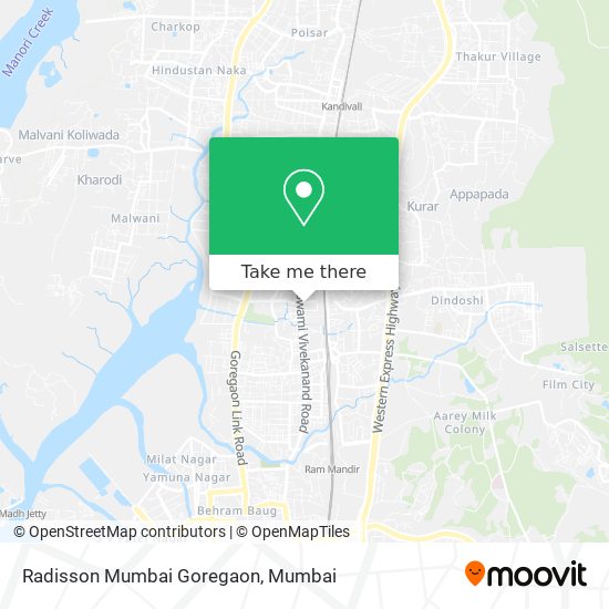 Radisson Mumbai Goregaon map