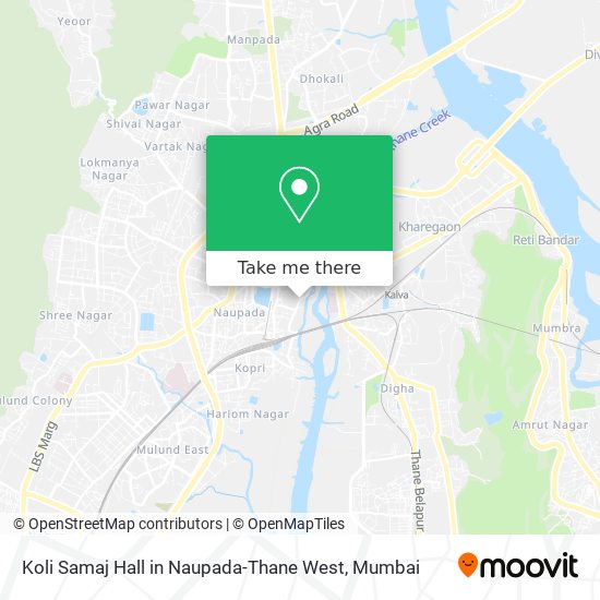 Koli Samaj Hall in Naupada-Thane West map
