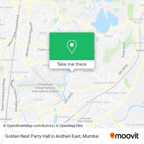 Golden Nest Party Hall in Andheri East map