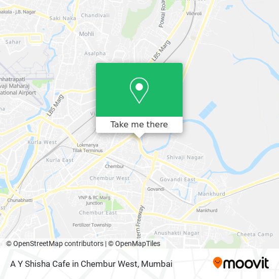 A Y Shisha Cafe in Chembur West map