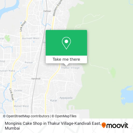 Monginis Cake Shop in Thakur Village-Kandivali East map