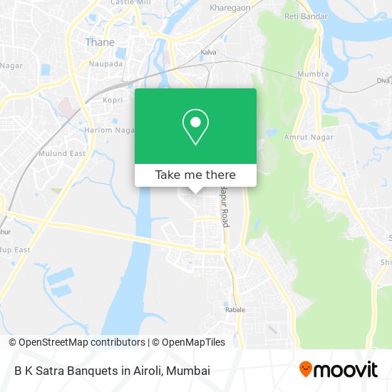 B K Satra Banquets in Airoli map