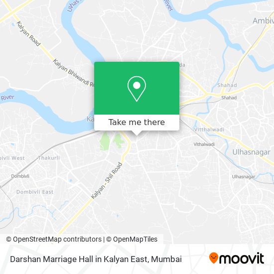 Darshan Marriage Hall in Kalyan East map