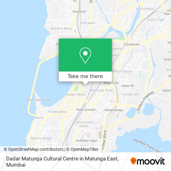 Dadar Matunga Cultural Centre in Matunga East map