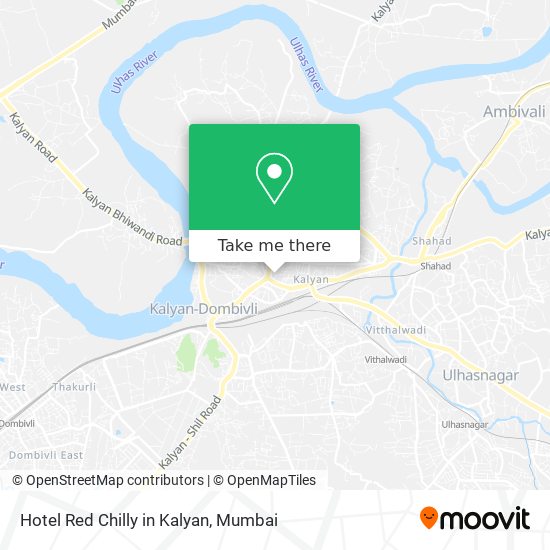 Hotel Red Chilly in Kalyan map