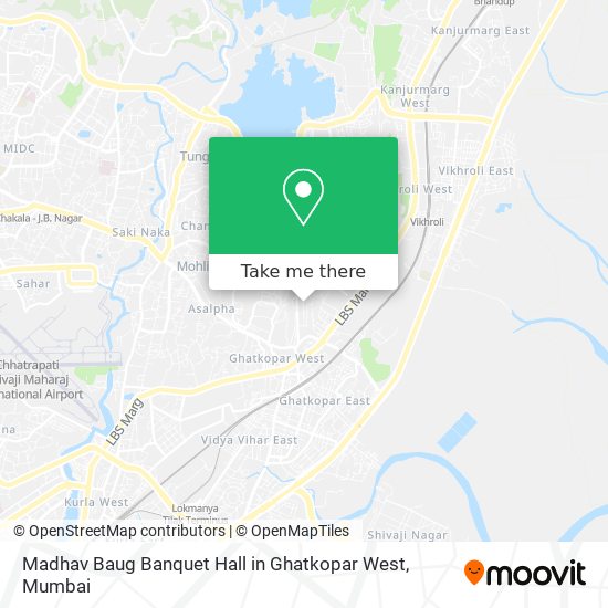 Madhav Baug Banquet Hall in Ghatkopar West map