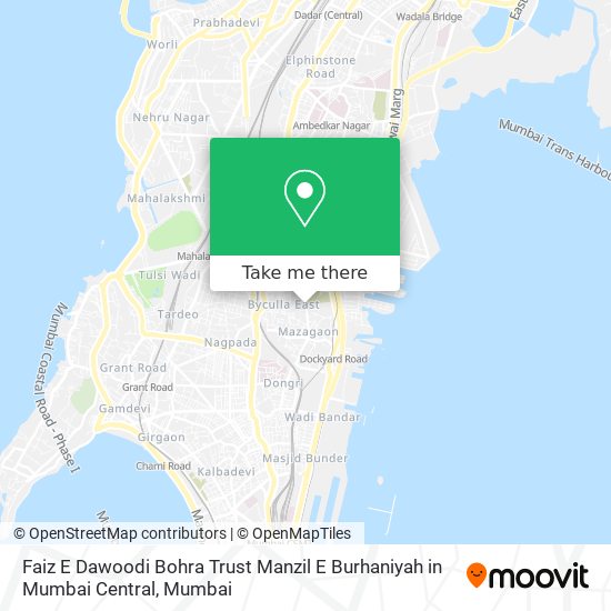 Faiz E Dawoodi Bohra Trust Manzil E Burhaniyah in Mumbai Central map