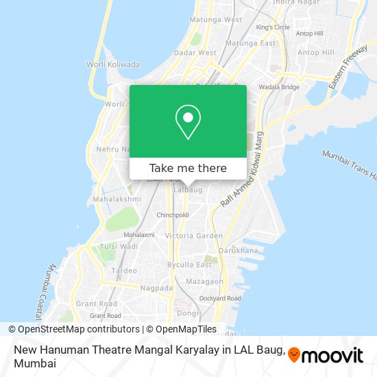 New Hanuman Theatre Mangal Karyalay in LAL Baug map