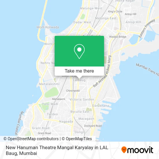 New Hanuman Theatre Mangal Karyalay in LAL Baug map