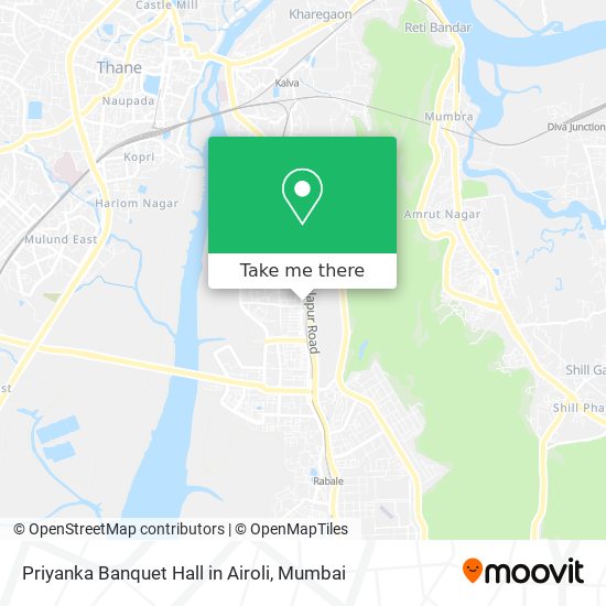 Priyanka Banquet Hall in Airoli map
