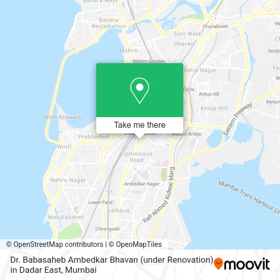 Dr. Babasaheb Ambedkar Bhavan (under Renovation) in Dadar East map
