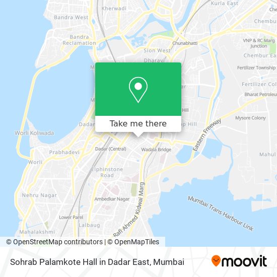 Sohrab Palamkote Hall in Dadar East map