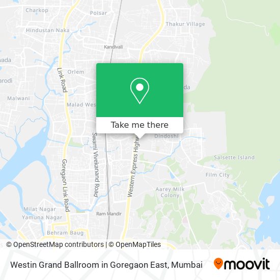 Westin Grand Ballroom in Goregaon East map