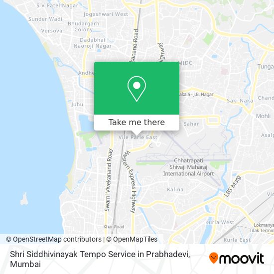 Shri Siddhivinayak Tempo Service in Prabhadevi map