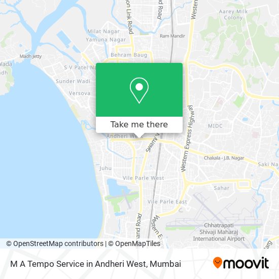 M A Tempo Service in Andheri West map