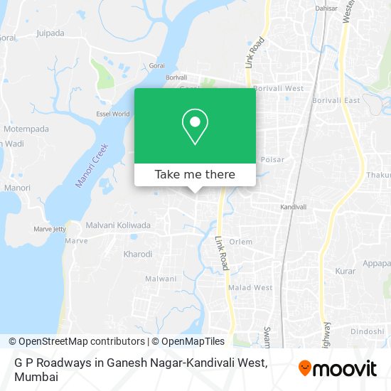 G P Roadways in Ganesh Nagar-Kandivali West map