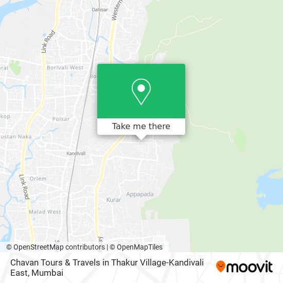 Chavan Tours & Travels in Thakur Village-Kandivali East map