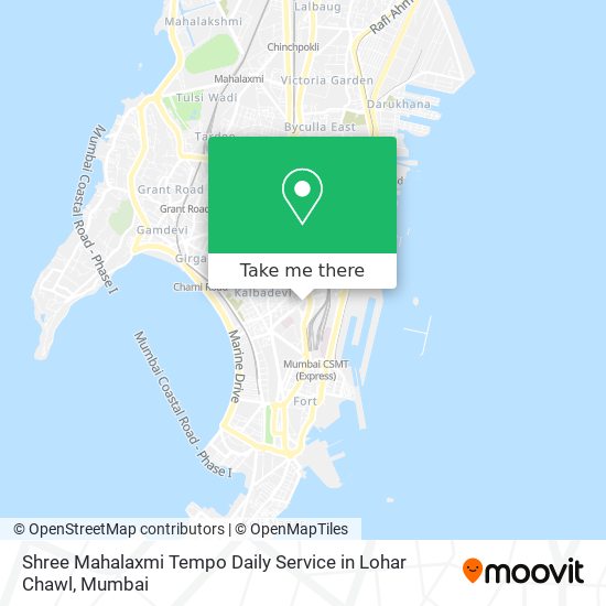 Shree Mahalaxmi Tempo Daily Service in Lohar Chawl map