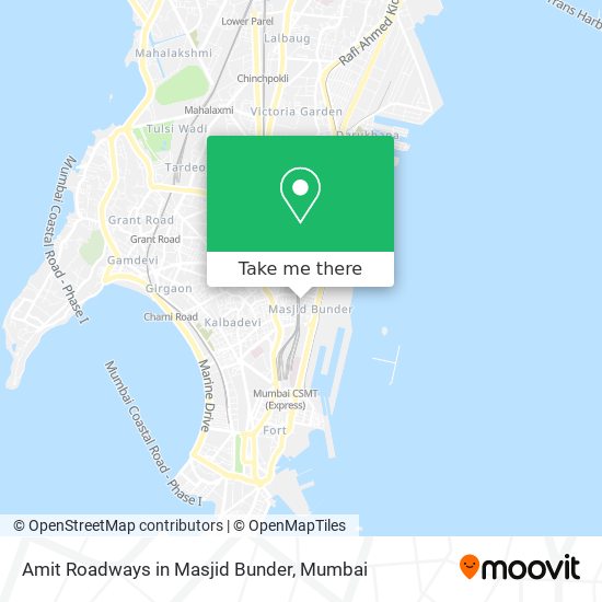 Amit Roadways in Masjid Bunder map