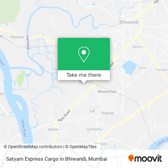 Satyam Express Cargo in Bhiwandi map