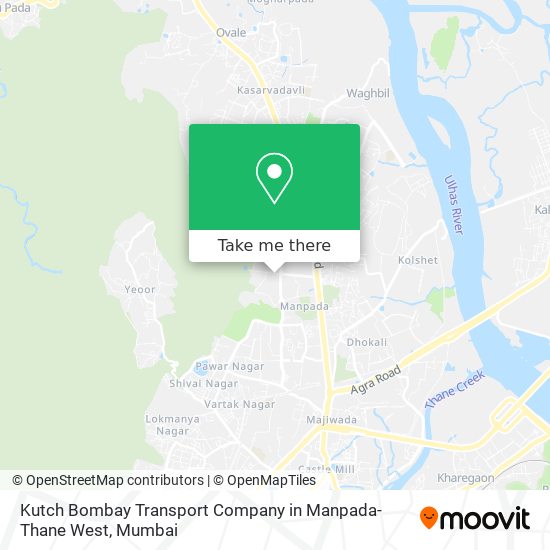 Kutch Bombay Transport Company in Manpada-Thane West map