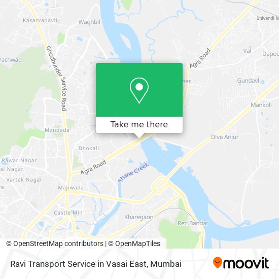 Ravi Transport Service in Vasai East map