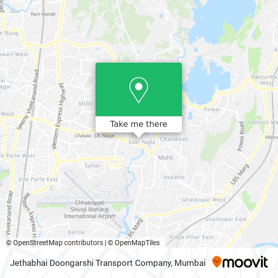 Jethabhai Doongarshi Transport Company map