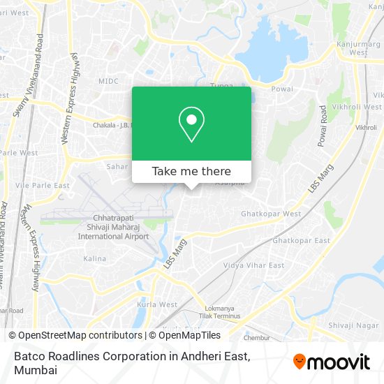 Batco Roadlines Corporation in Andheri East map