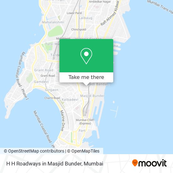 H H Roadways in Masjid Bunder map