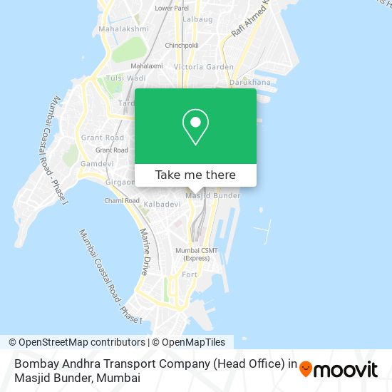 Bombay Andhra Transport Company (Head Office) in Masjid Bunder map