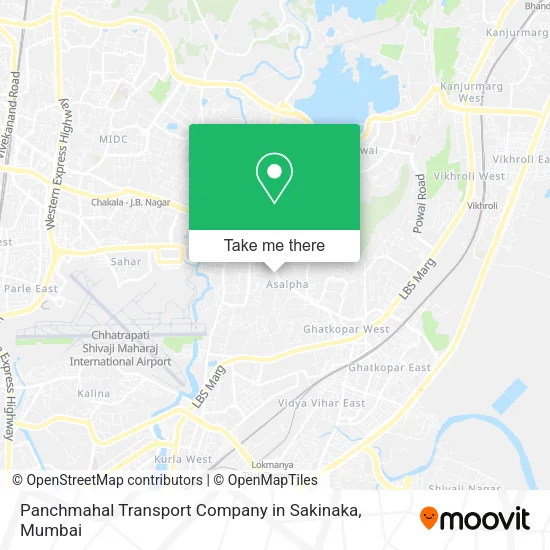 Panchmahal Transport Company in Sakinaka map