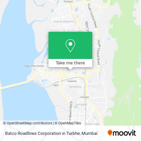 Batco Roadlines Corporation in Turbhe map