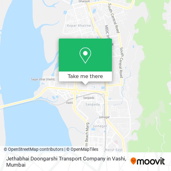 Jethabhai Doongarshi Transport Company in Vashi map