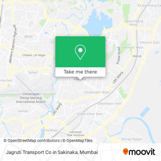 Jagruti Transport Co in Sakinaka map