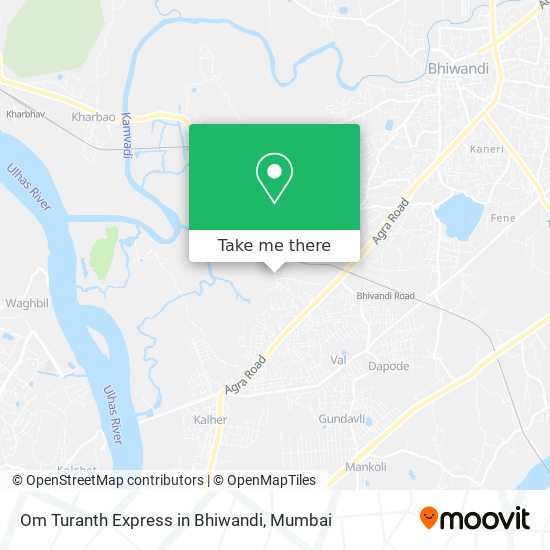 Om Turanth Express in Bhiwandi map