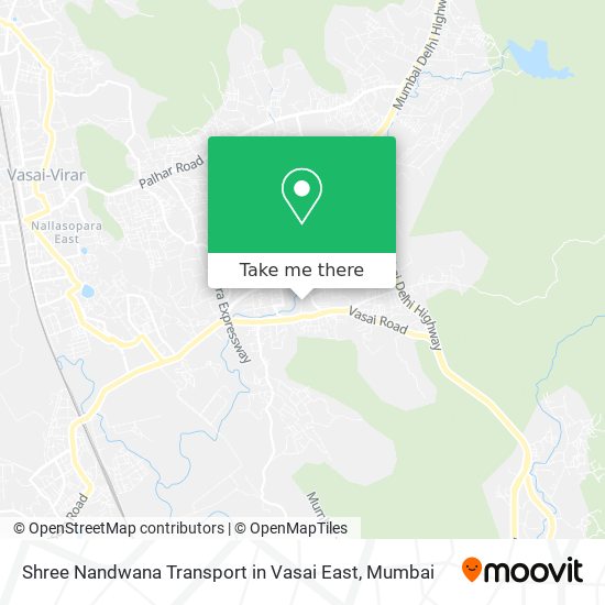Shree Nandwana Transport in Vasai East map