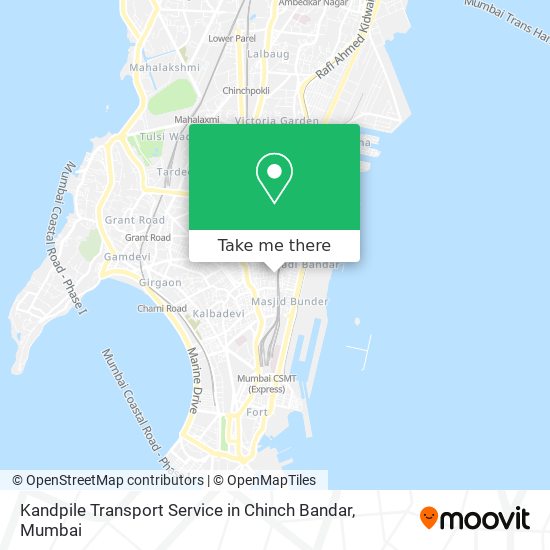 Kandpile Transport Service in Chinch Bandar map
